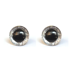 Glitrové (třpytivé) oči Ø 18 mm - stříbrná
