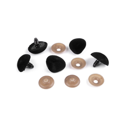 Bezpečnostní čumák sametový 20x25 mm - černá