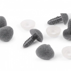 Bezpečnostní čumák sametový 11x14 mm - šedá