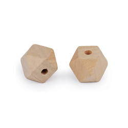 Dřevěné korálky 15x19 mm - sv. přírodní