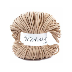 Bavlněná šnůra MILA 5 mm - karamel