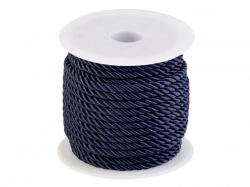 Šňůra kroucená Ø5 mm - modrá tmavá