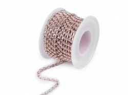Štrasový prýmek / borta 2,9 mm - crystal růžovozlatá