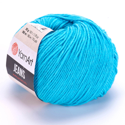 YarnArt Jeans 33 - tyrkysově modrá