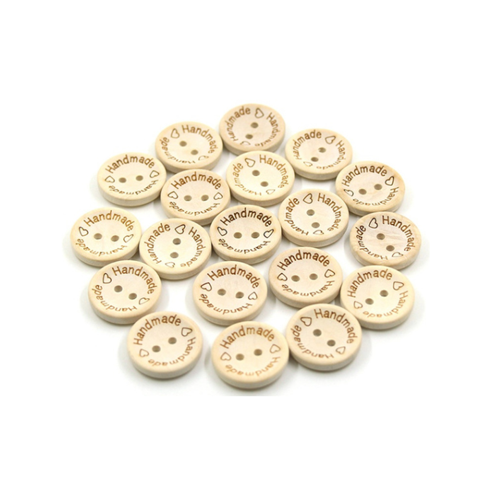 Knoflík HANDMADE Ø 20 mm - sv. přírodní