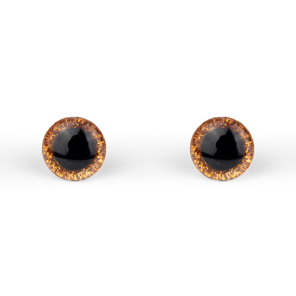 Glitrové (třpytivé) oči Ø 12 mm - oranžová