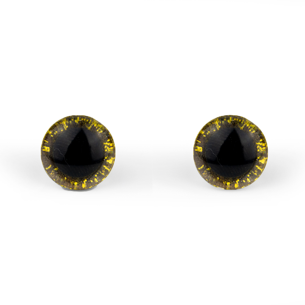 Glitrové (třpytivé) oči Ø 10 mm - zlatá