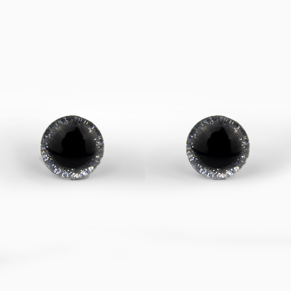Glitrové (třpytivé) oči Ø 10 mm - stříbrná