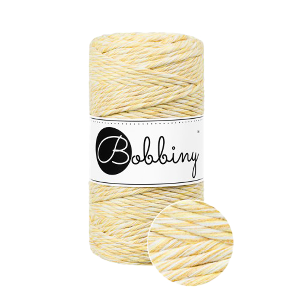 Bobbiny Macrame Regular 3 mm - Banana Shake