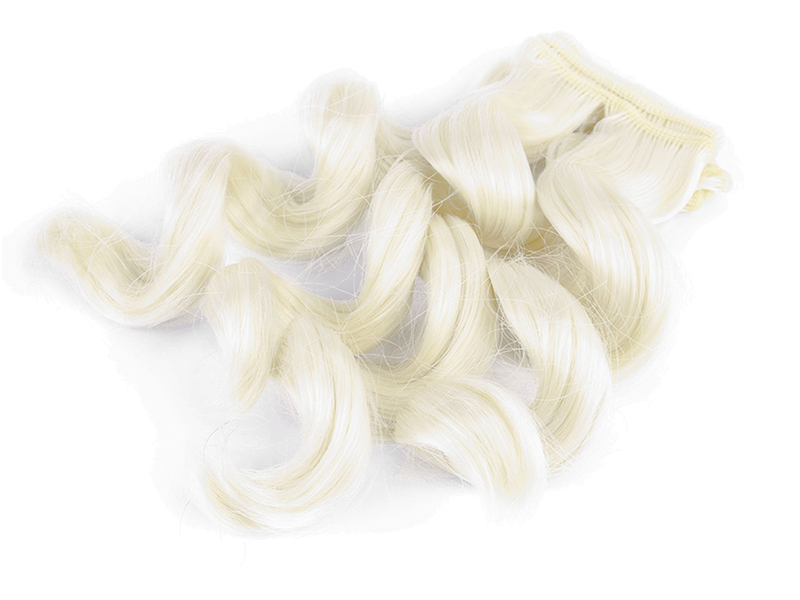 Vlasy pro panenky 25 cm vlnité - blond nejsvětlejší