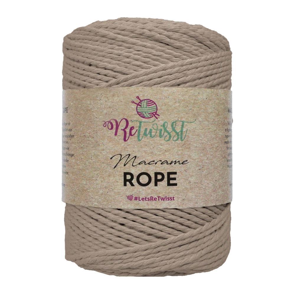 Retwisst Macrame rope 3 mm - beige