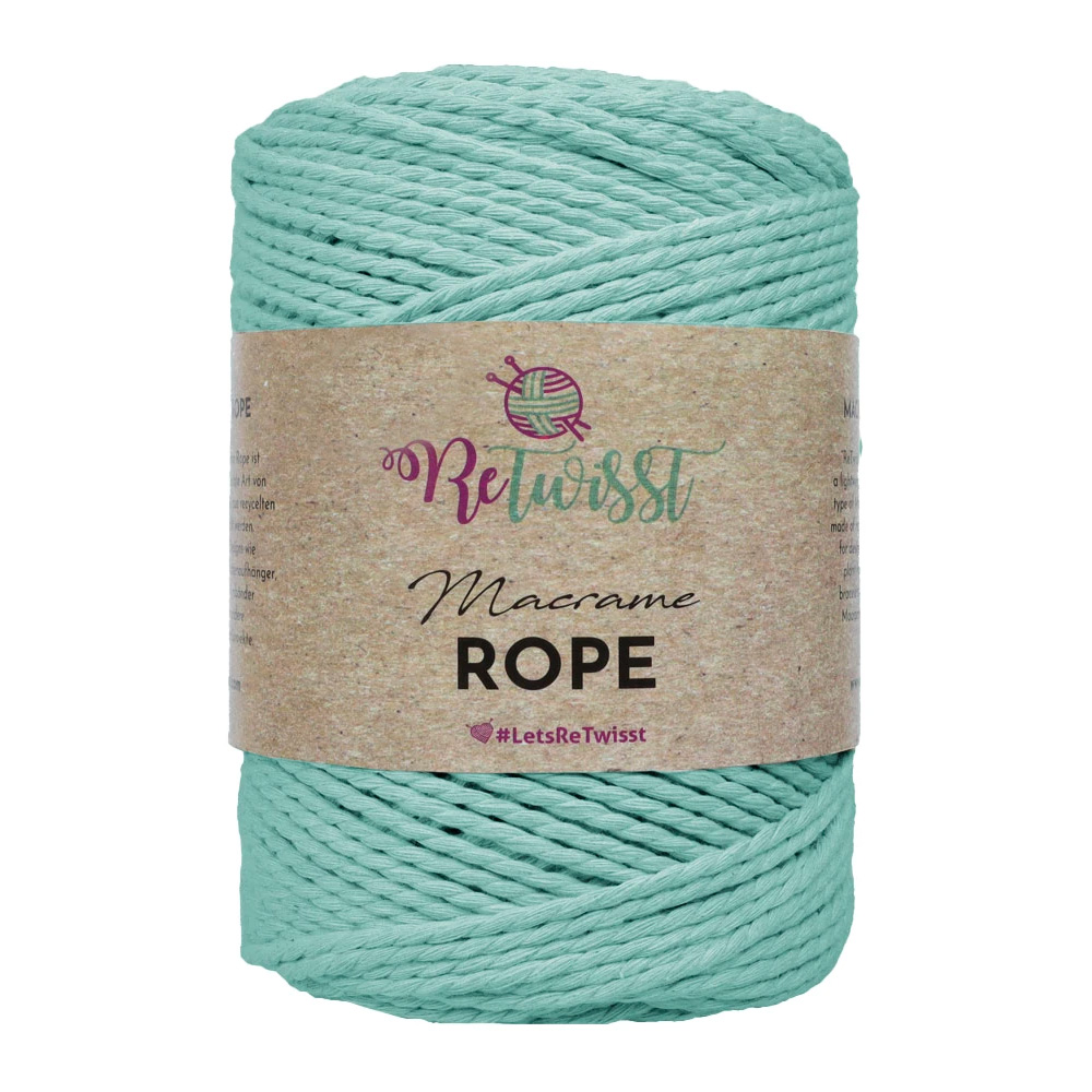 ReTwisst Macrame Rope 3 mm - mint green