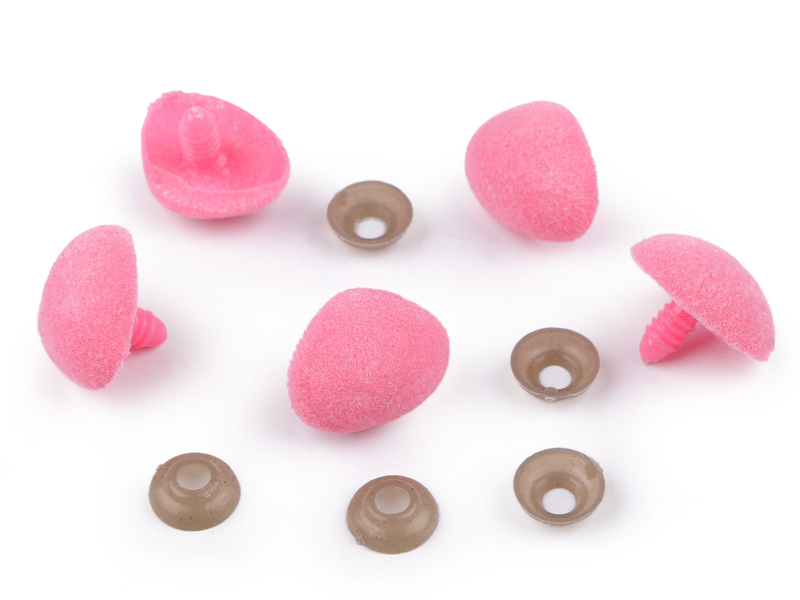 Bezpečnostní čumák sametový 20x25 mm - růžová