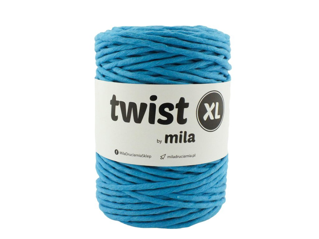 Šnůra Twist XL MILA 5mm - tyrkysová