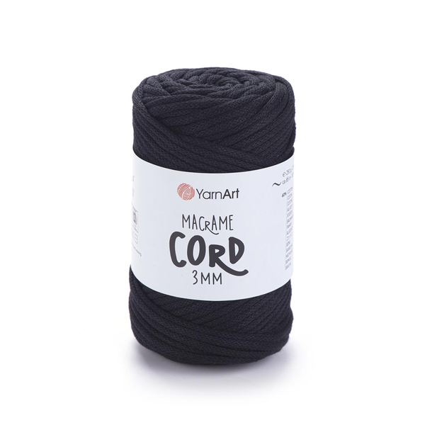 YarnArt Macrame Cord 3 mm 750 - černá