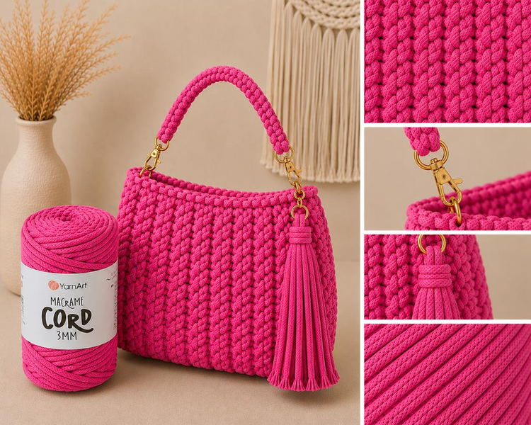 YarnArt Macrame Cord 3 mm 771 - fuchsie