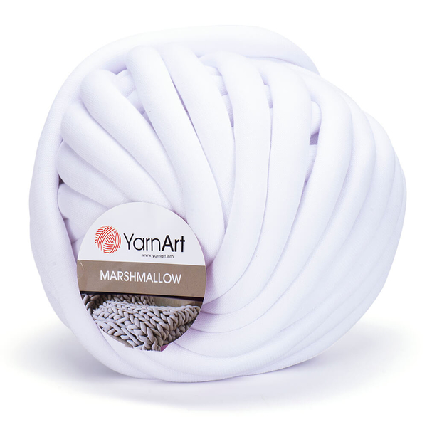 YarnArt Marshmallow 901 - sněhově bílá