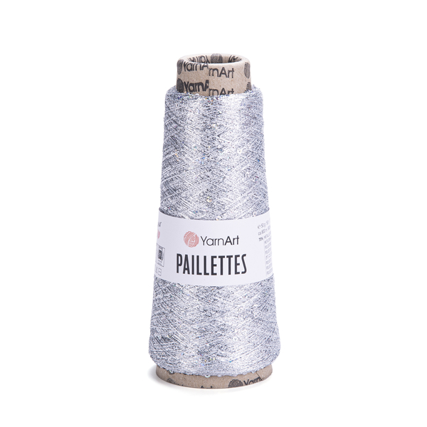 YarnArt Paillettes 8001 - stříbrná