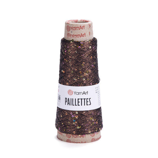 YarnArt Paillettes 8007 - hnědá
