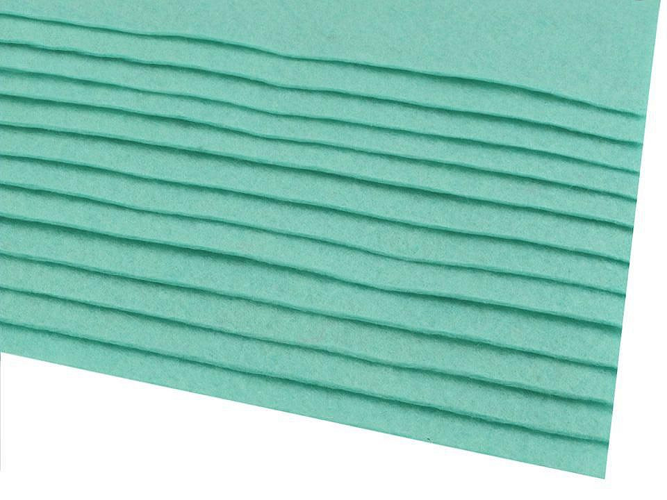 Filc barevný 20x30 cm - zelený tyrkys